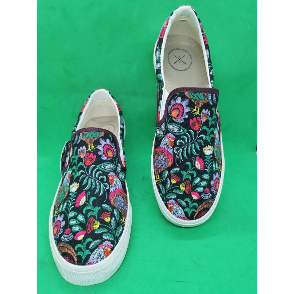 Inkkas Rooster Floral Slip On Comfortable Shoes US Men 6  / US Women 8 / EUR 39